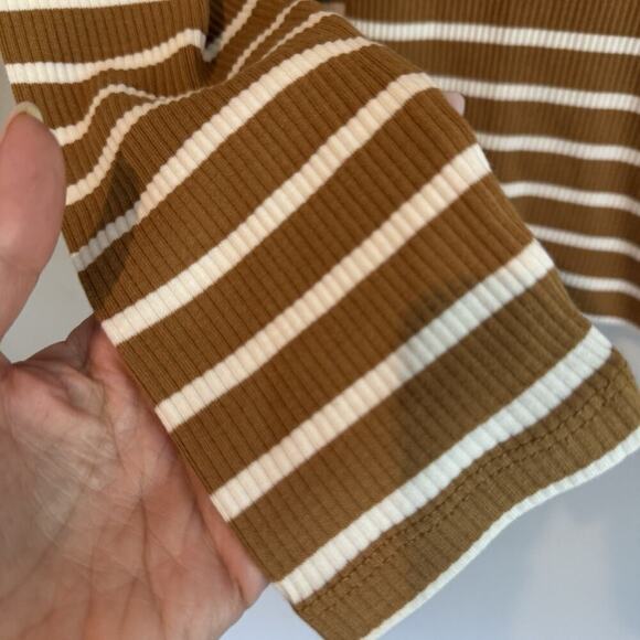 J. Crew Vintage Rib Turtleneck Gold Buttons Striped Preppy Small NWT 1915 - Picture 7 of 11